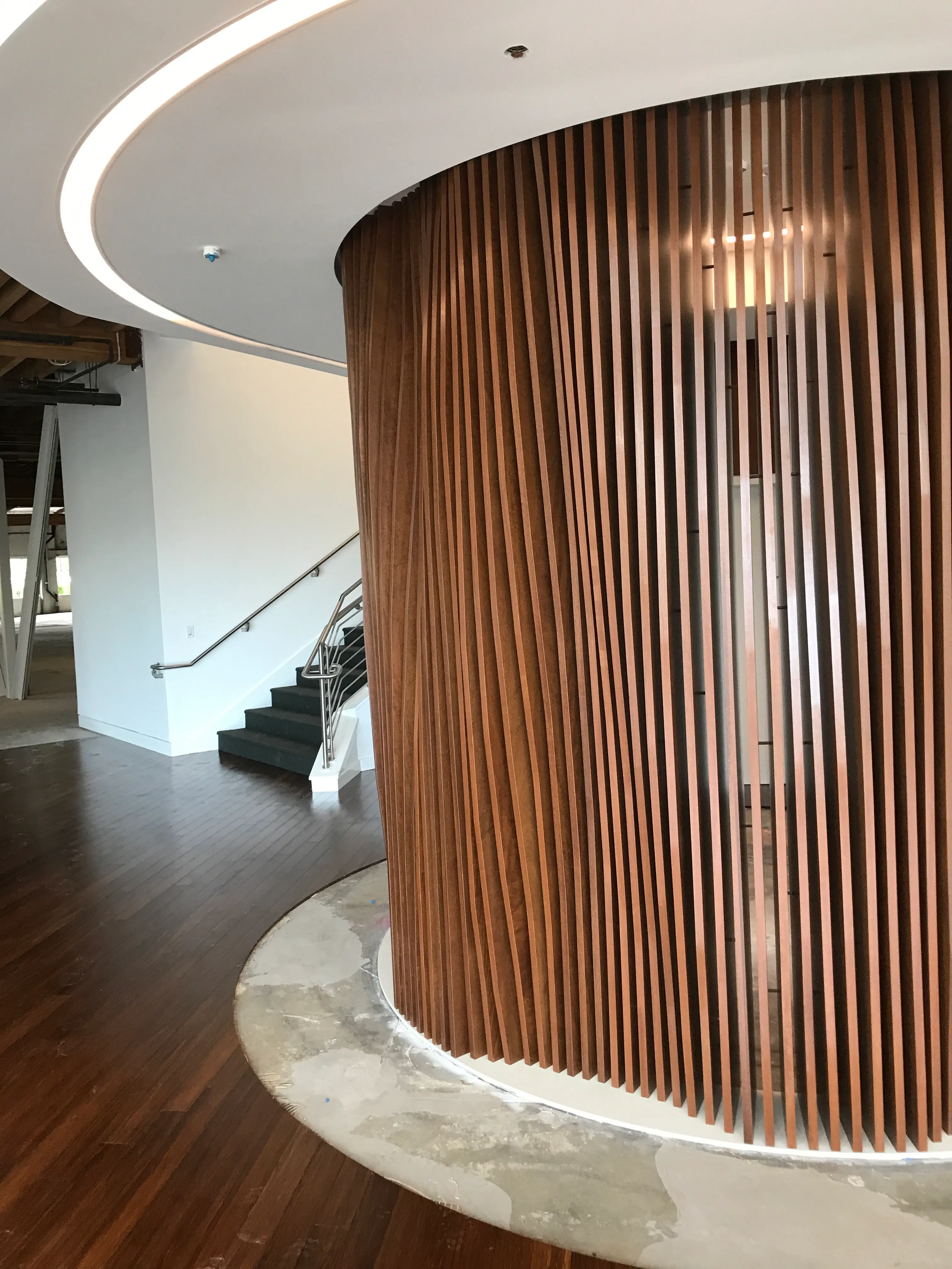Junction Avenue interior architectural wood accents