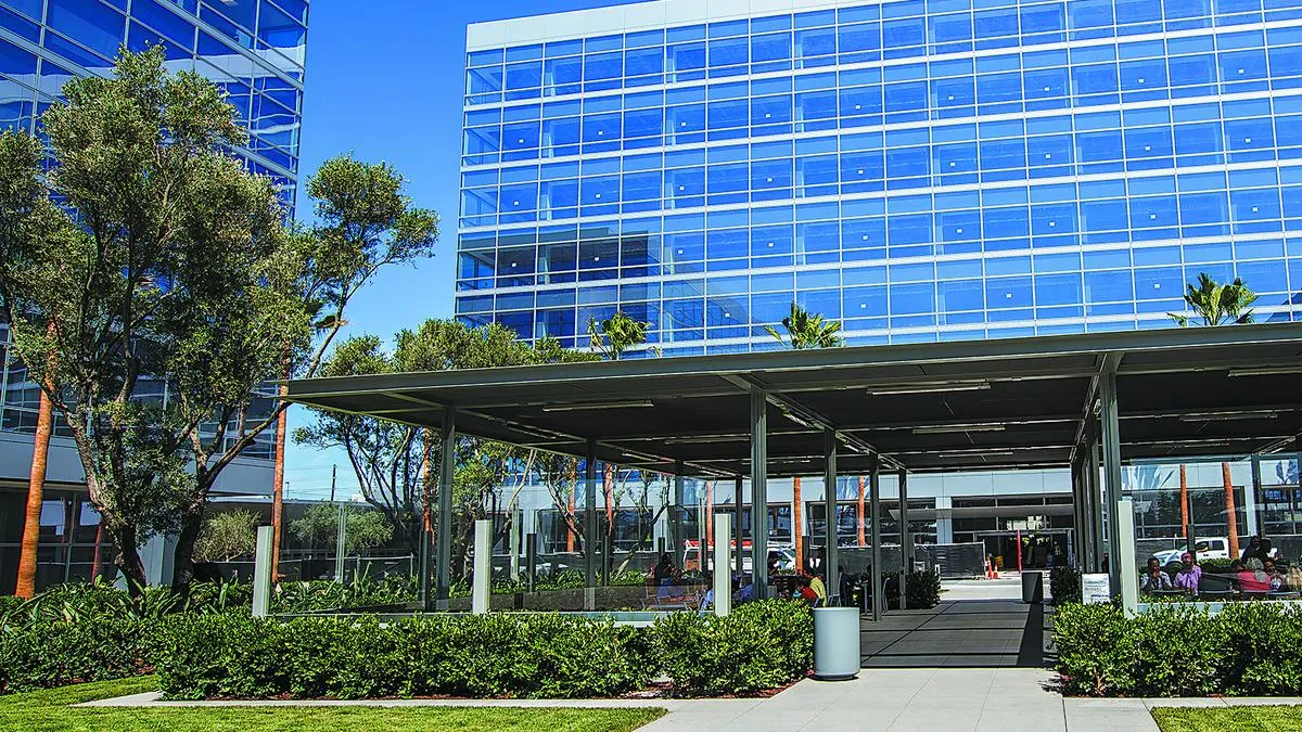 Railing and feature metalwork at Santa Clara Square